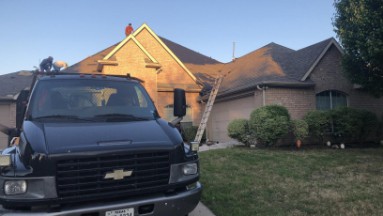 Mesquite, TX Hail Damaged Roof Repair Before